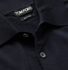 TOM FORD - Slim-Fit Wool Polo Shirt - Blue