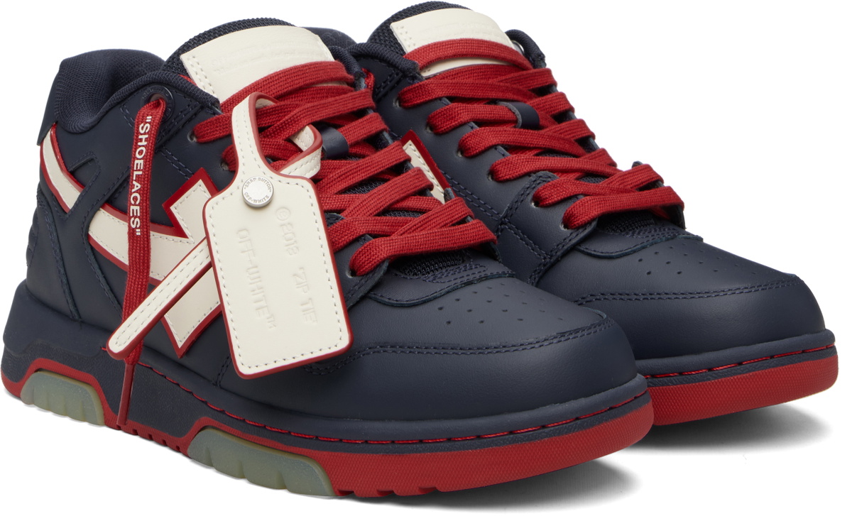Off-White Navy 'Out Of Office' Outline Sneakers