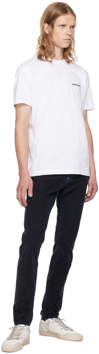 【関税込み】Dsquared2 ホワイト Ceresio Map Cool Fit Tシャツ Ceresio Map Cool Fit T-Shirt