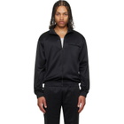 MM6 Maison Margiela Black Embroidered Logo Track Jacket