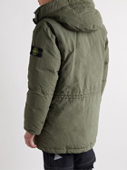 Stone Island - Logo-Appliquéd Coated-Nylon Hooded Down Parka - Green