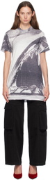 GCDS Gray & White Morso Tee Minidress