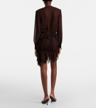 Jacques Wei Ruffled asymmetric minidress