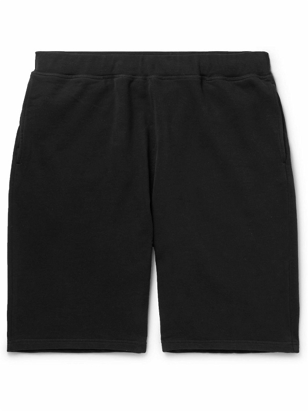 Photo: Sunspel - Brushed Loopback Cotton-Jersey Shorts - Black