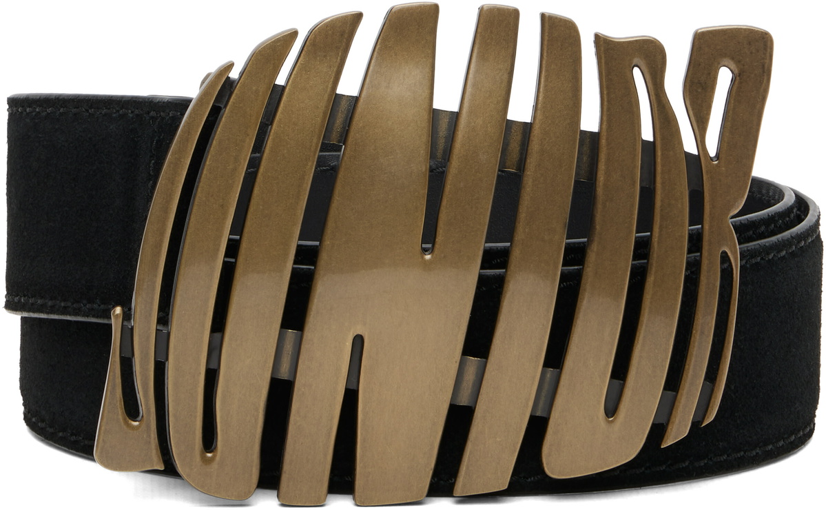 Jean Paul Gaultier Black 'Junior' Suede Belt
