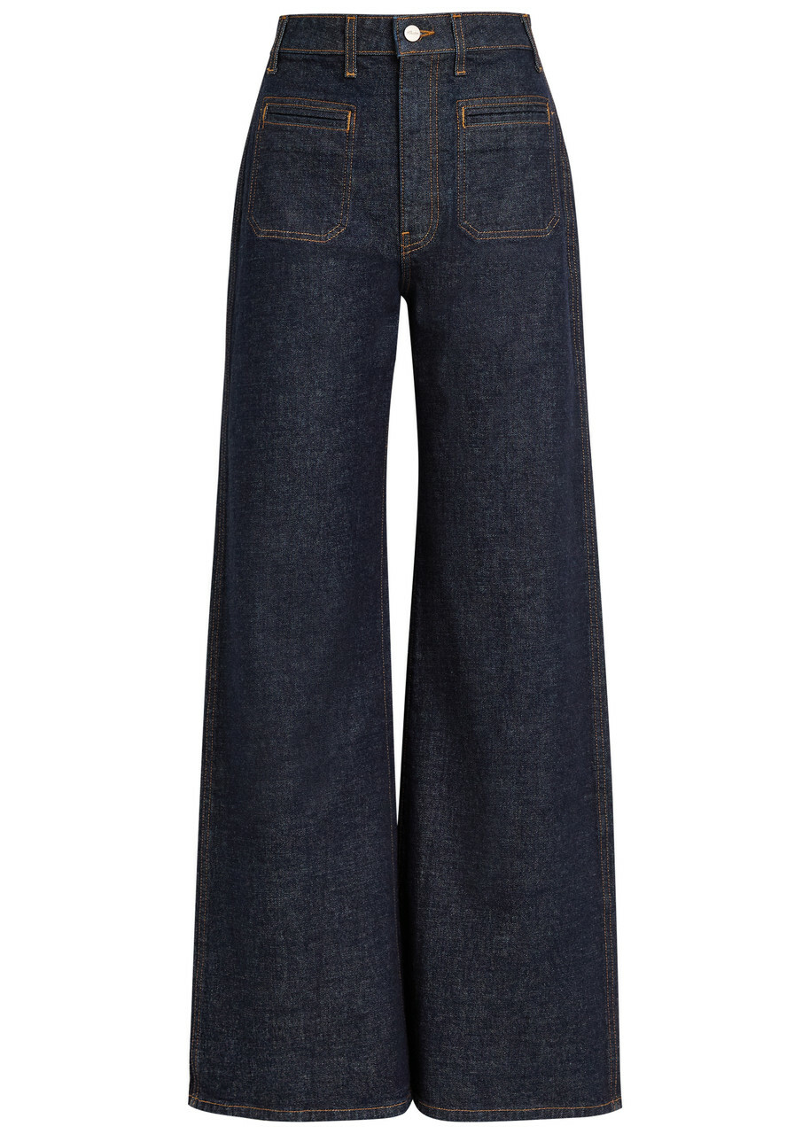 Khaite Delmonico Wide-leg cut Denim Jeans Indigo