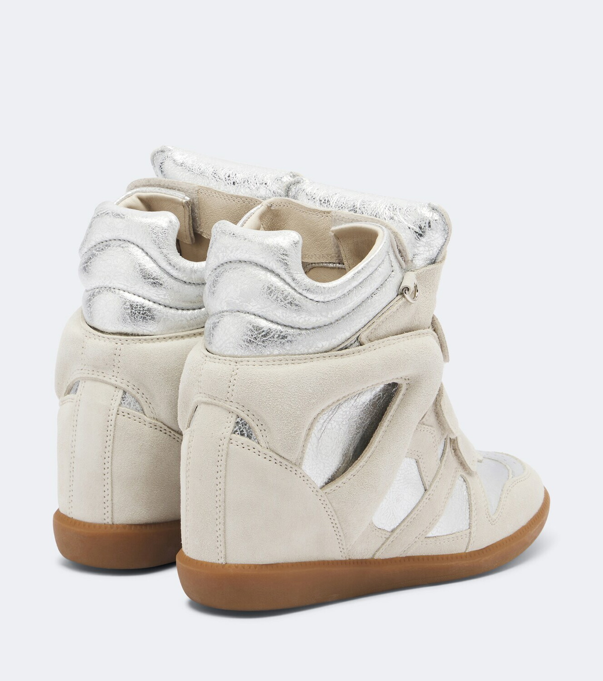 Isabel Marant Bekett suede and metallic leather sneakers