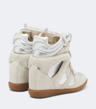 Isabel Marant Bekett suede and metallic leather sneakers
