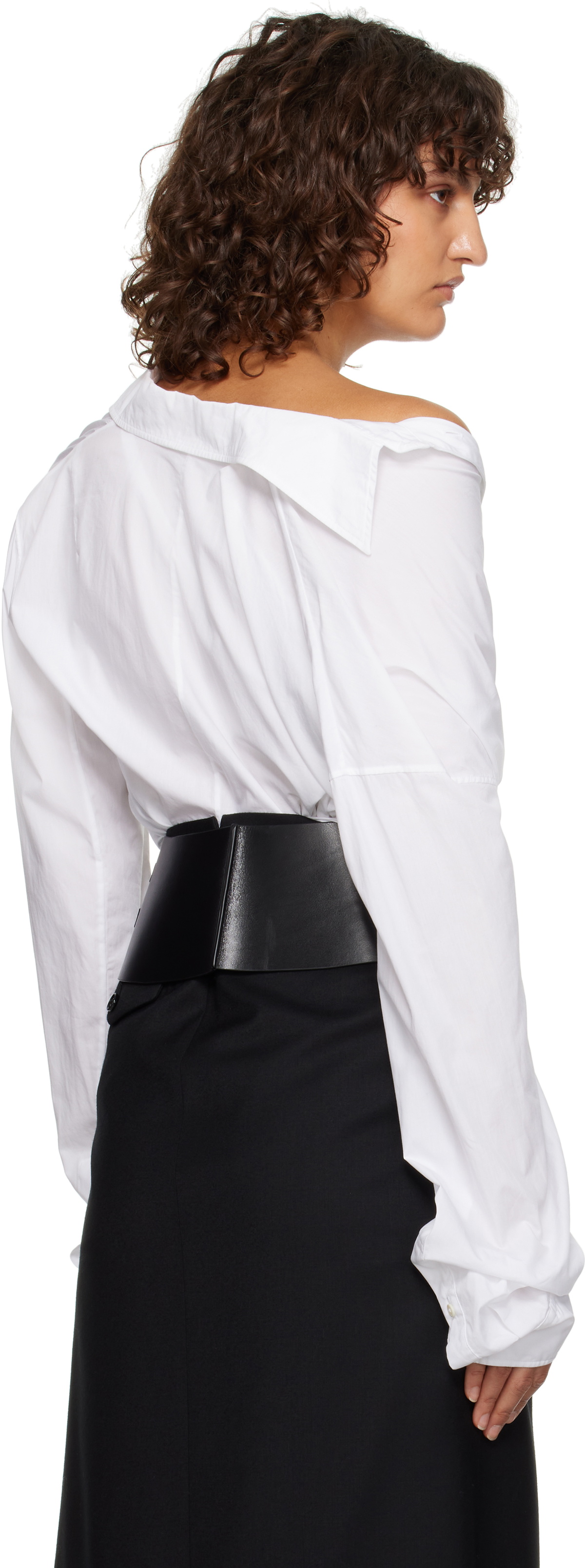 Ann Demeulemeester Black Aida Metal Ring Belt