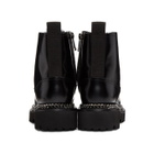Balmain Black Fur Army Boots