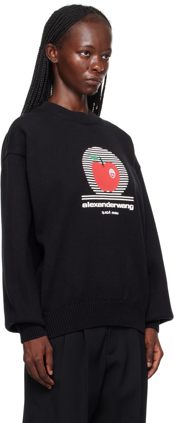 Alexander Wang Black NY Apple Sweater