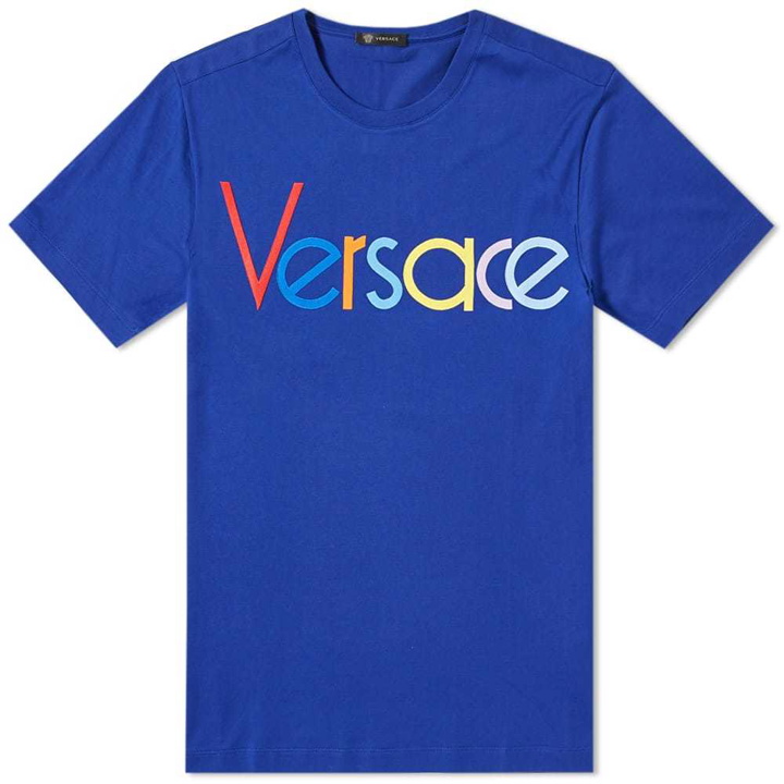 Photo: Versace Logo Embroidered Multicolour Tee