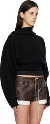 Rick Owens Black Tower Pull Hoodie