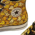 Converse x Peanuts Chuck 70 Hi-Top Sneakers in Woodstock Camo/Yellow
