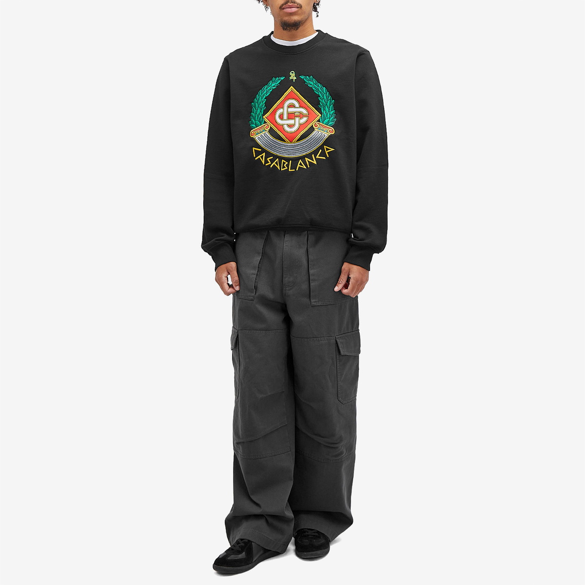 Casablanca Men's Casa Crest Sweatshirt in Black Casablanca