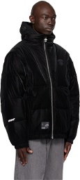 AAPE by A Bathing Ape Black Convertible Down Jacket