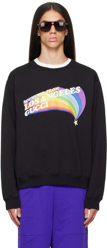 Photo: Gucci Black Print Sweatshirt
