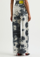 Marques' Almeida Tie-dye Wide-leg Jeans Cream