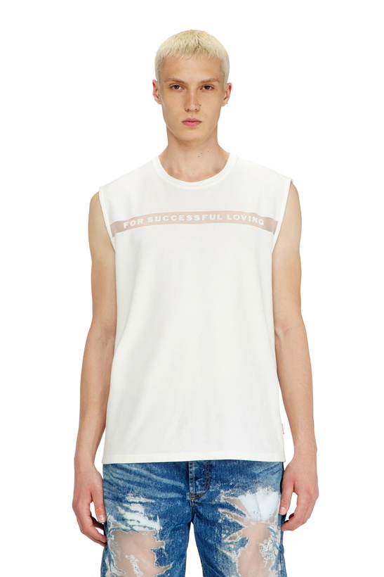 Photo: Diesel Tank top with For Successful Loving logo - T-Shirts - Unisex - White