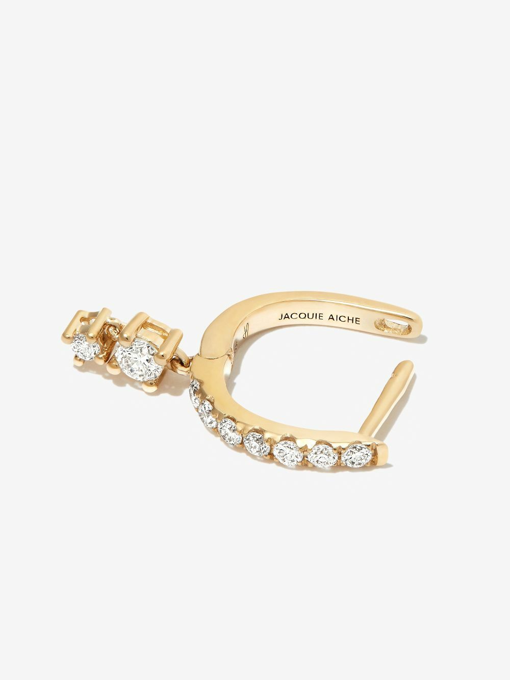 Jacquie Aiche 14K Yellow Gold Diamond Hoop Earring