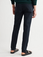 THEORY - Zaine Slim-Fit Organic Cotton-Blend Twill Trousers - Blue