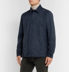 Loro Piana - Rain System Suede Shirt Jacket - Navy