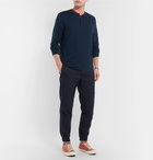 Onia - Slub Linen-Blend Henley T-Shirt - Men - Navy