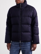 Burberry - Logo-Appliqué Quilted Cashmere Down Jacket - Blue