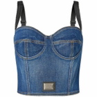 Dolce & Gabbana Women's Denim Bustier Top in Blue