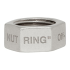 Off-White Silver Hex Nut Ring