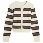 Samsøe Samsøe Women's Sacian Cardigan in Black Coffee Stripe