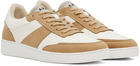 A.P.C. White & Beige Plain Sneakers