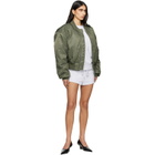 Entire Studios Khaki Cropped Broad Bomber Jacket