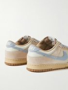 Nike - Dunk Low Mesh-Trimmed Suede Sneakers - Neutrals