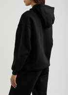 Rotate Sunday Logo Hooded Cotton Sweatshirt Black