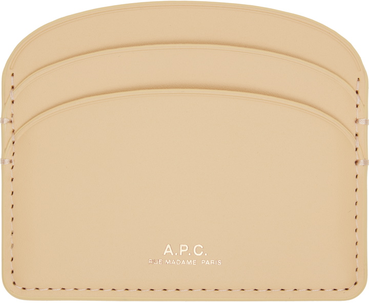 Photo: A.P.C. Beige Demi-Lune Card Holder
