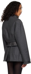 Maximilian Davis Gray Quilted Jacket