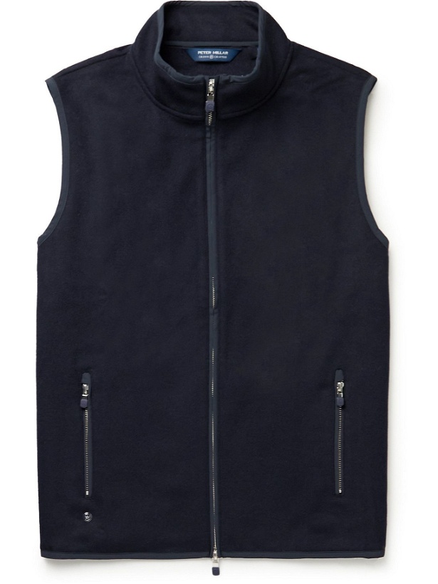 Photo: Peter Millar - Stealth Slim-Fit Shell-Trimmed Wool and Cashmere-Blend Fleece Gilet - Blue