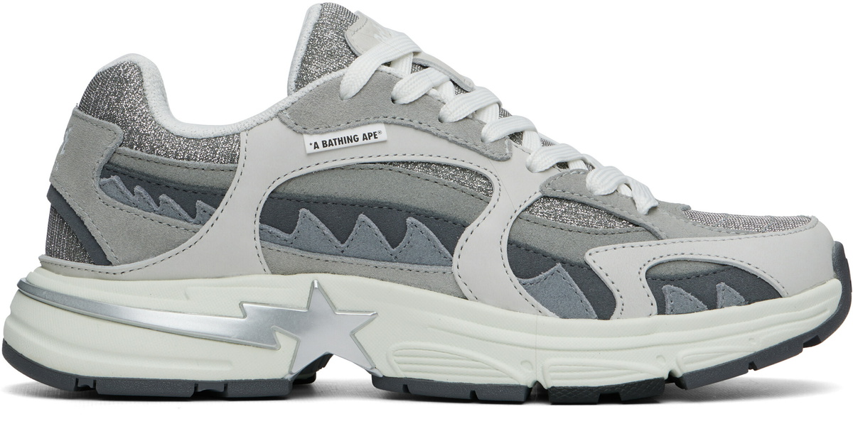 BAPE Gray BAPE Shark STA #1 Sneakers