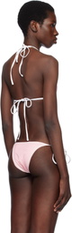 Frankies Bikinis Pink Nick Skimpy Triangle Bikini Top