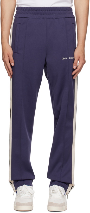 Photo: Palm Angels Blue Striped Track Pants