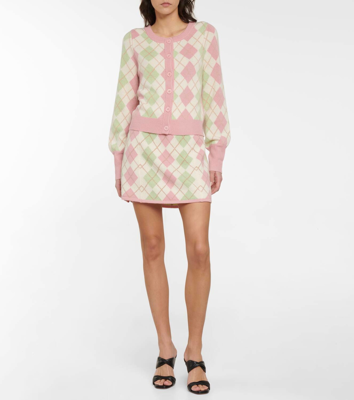 LoveShackFancy Marseille argyle miniskirt