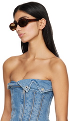 The Attico Brown Linda Farrow Edition Irene Sunglasses
