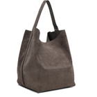 TOTEME Gray Belted Suede Tote