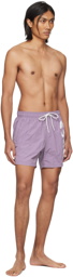 BOSS Purple Large Print Swim Shorts