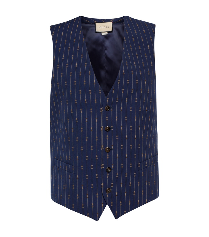 Photo: Gucci - Horsebit jacquard wool vest