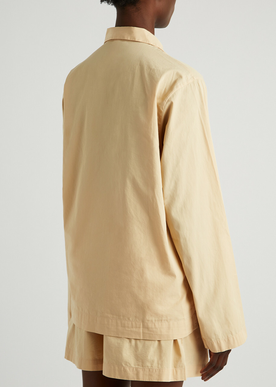 Tekla Unisex Poplin Pyjama Shirt Beige
