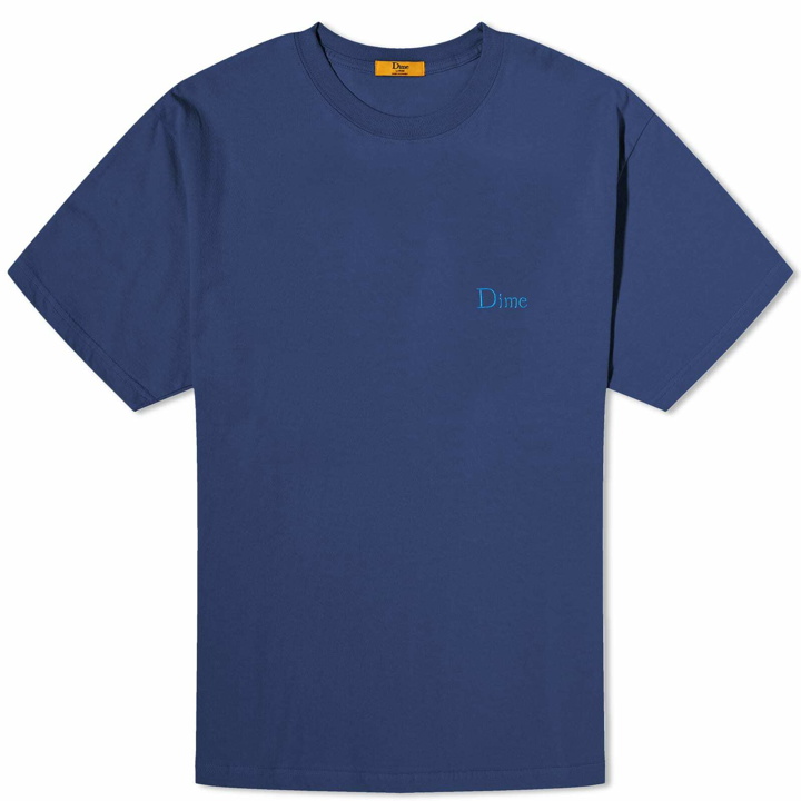 Photo: Dime Men's Classic Small Logo T-Shirt in Navy