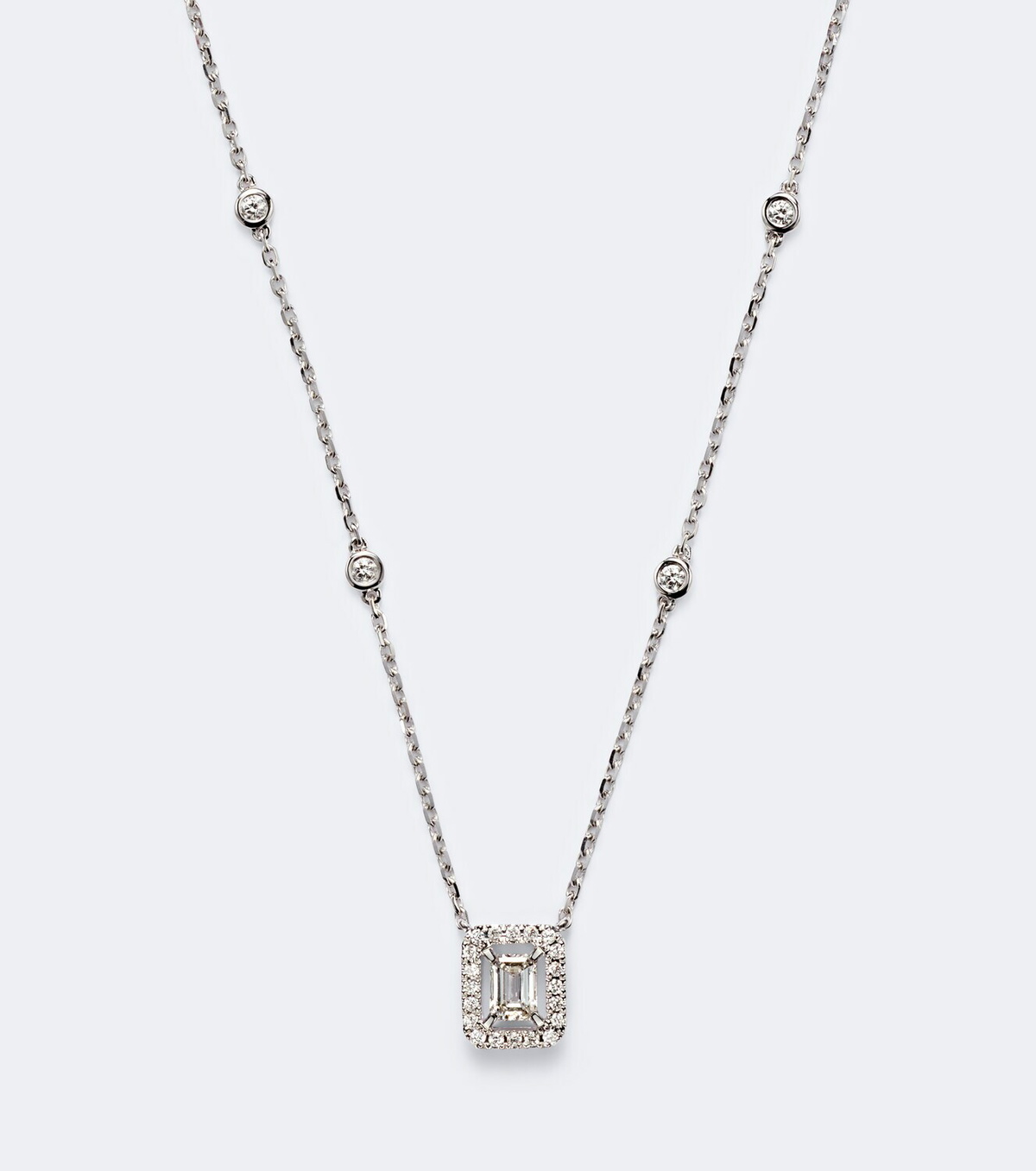 Messika Joy 18kt white gold pendant necklace with diamonds