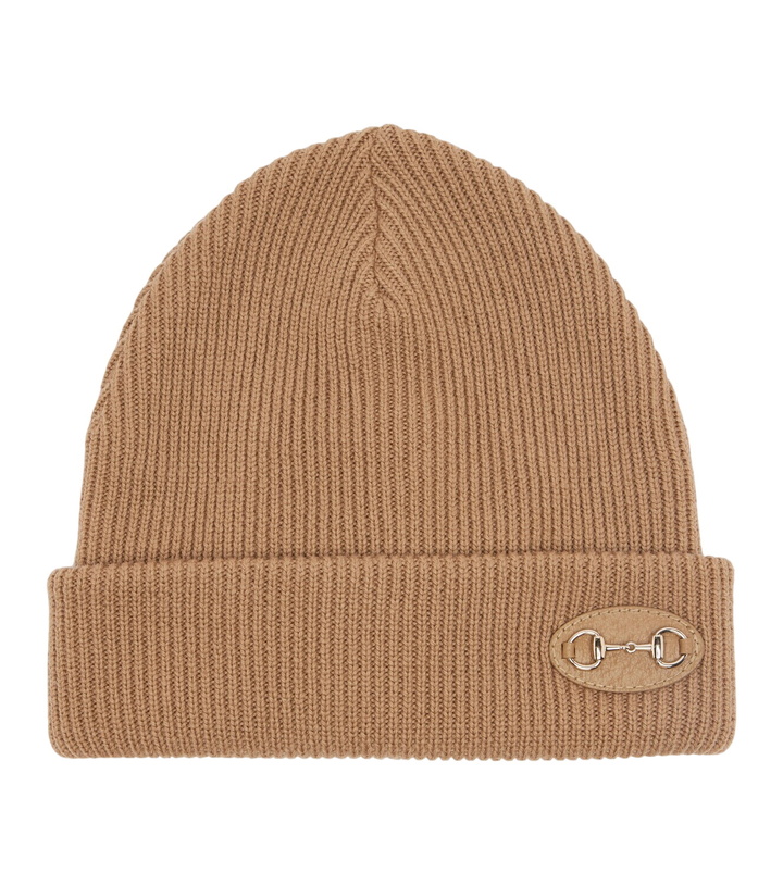 Photo: Gucci Horsebit ribbed-knit wool beanie